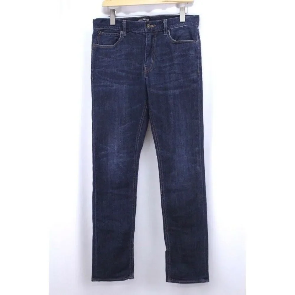 mens dark wash J CREW‎ straight fit flex jeans walker wash F4874 recent 30 x 32